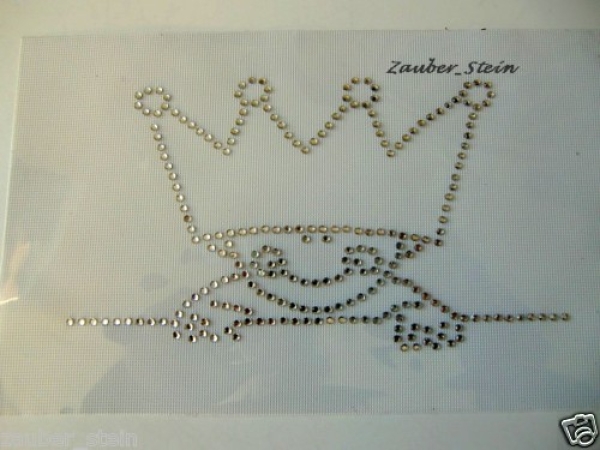 Baby mit Krone Strass Hotfix Hotglue Bügelbild