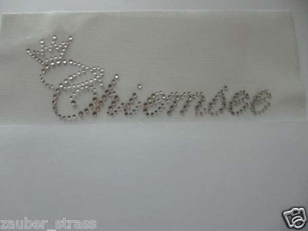 Chiemsee Krone Schriftzug Hotfix Bügelbild Strass Urlaub Shirt