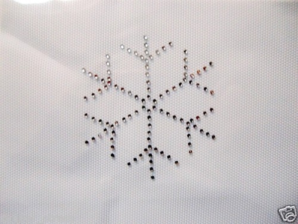 Stern Eiskristall Schneeflocke Strass Hotfix Bügelbild Schiebevorhang Tischdecke