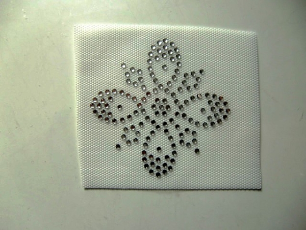 zauberhafte Blüte Strass HOTFIX HOTGLUE Bügelbild Applikation