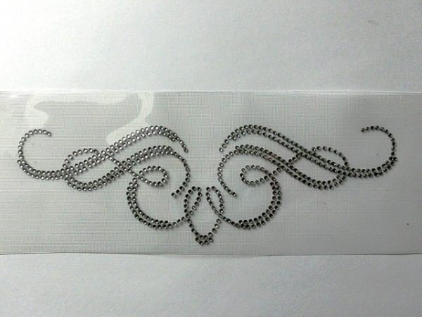 Ornament Bordüre Bügelbild ♥ STRASS ♥ Shirt Hotfix Schiebevorhang Strass HOTFIX HOTGLUE Bügelbild Applikation