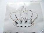 zauberhafte Kronen Strass Bügelbild Hotfix Schabracke